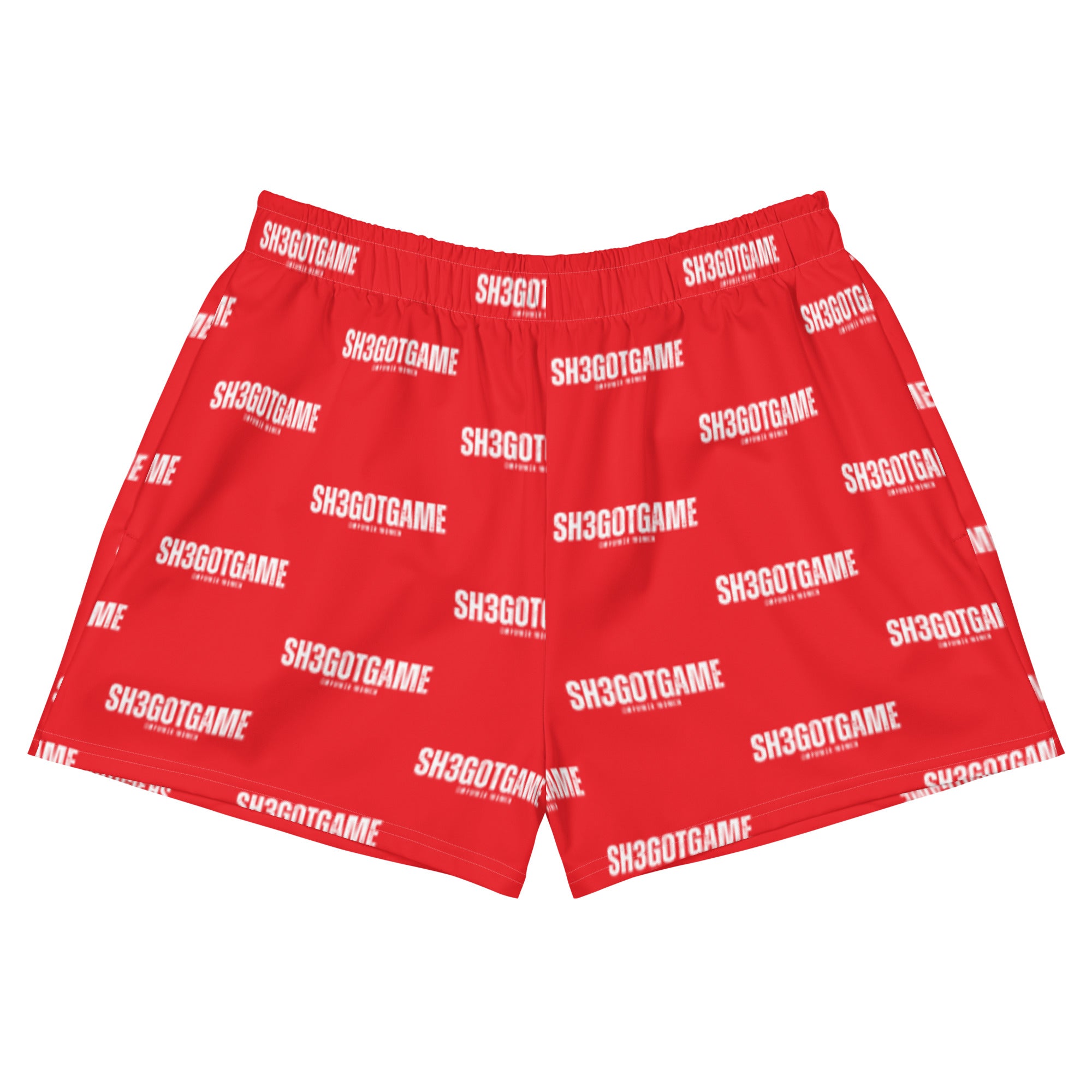 Red Printed Shorts