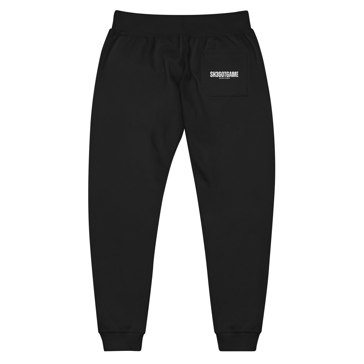 Sh3gotgame White on Black Label Joggers