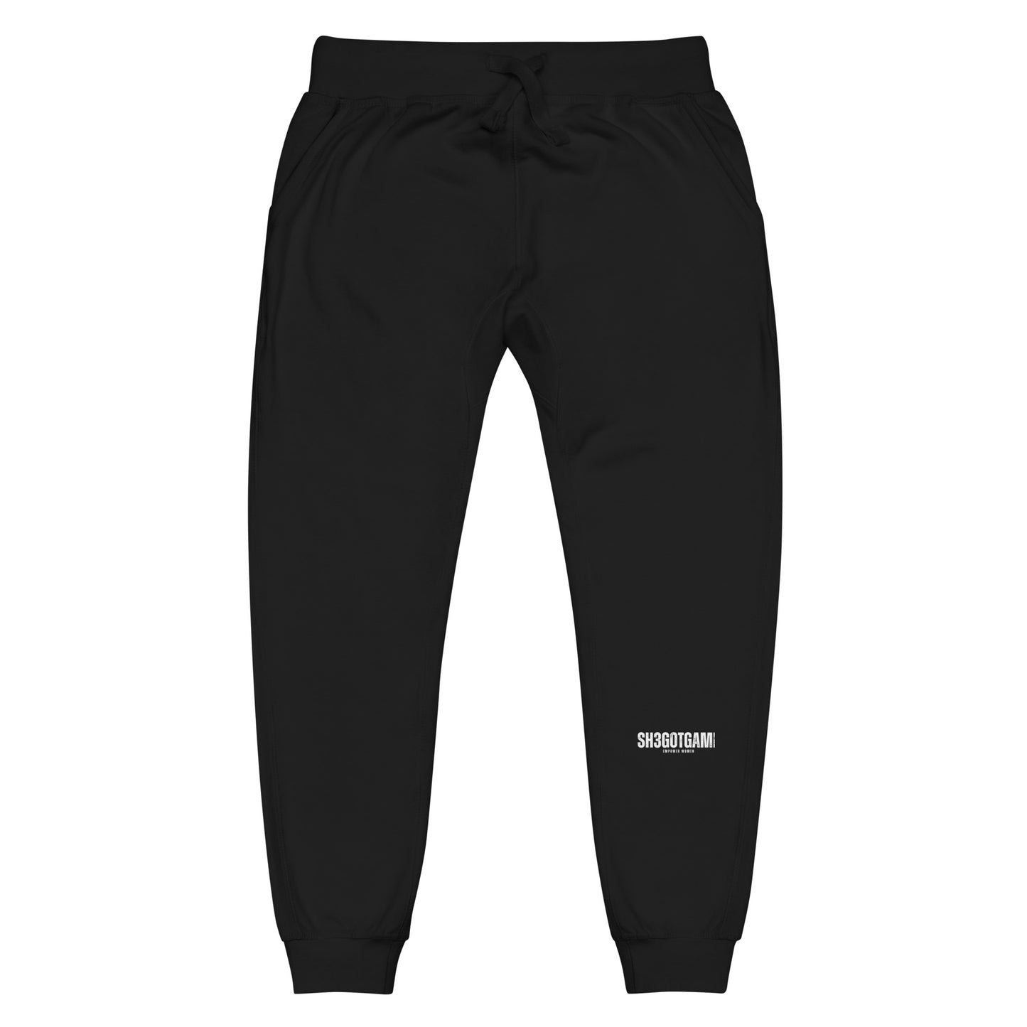 Sh3gotgame White on Black Label Joggers