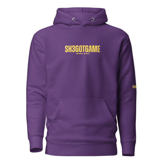 Purple and Gold Sh3gotgame Hoodie