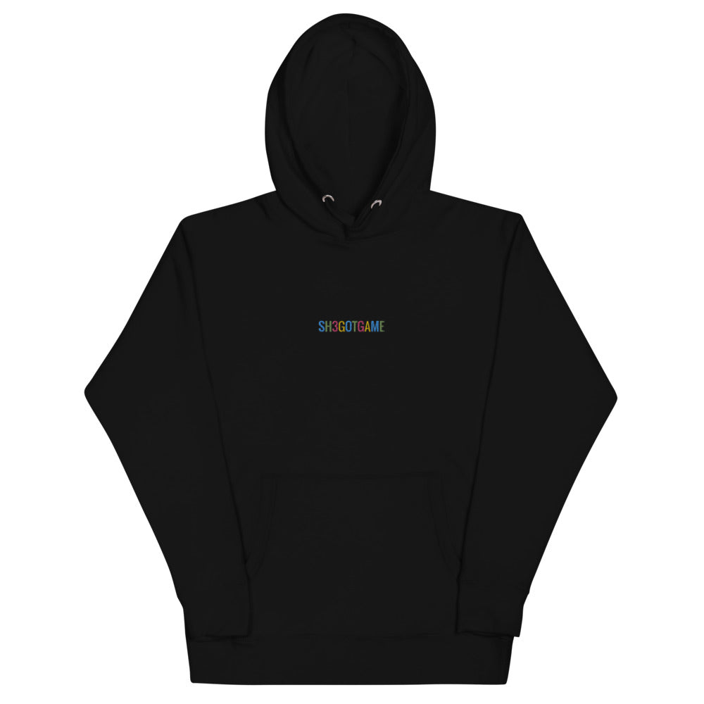 Sh3gotgame Colorful logo Embroidered  hoodie