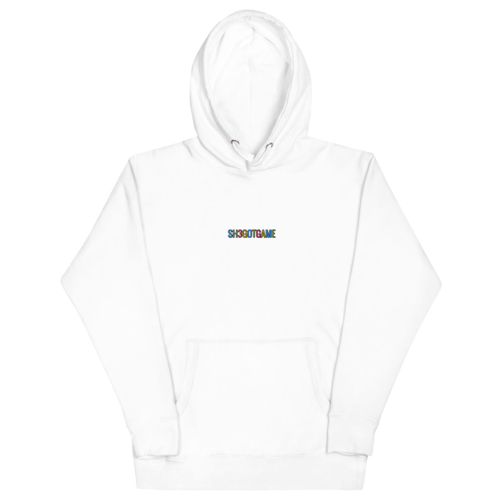Sh3gotgame Colorful logo Embroidered hoodie